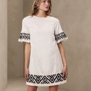 Banana Republic Embroidered-Sleeve Mini Dress (NWT)